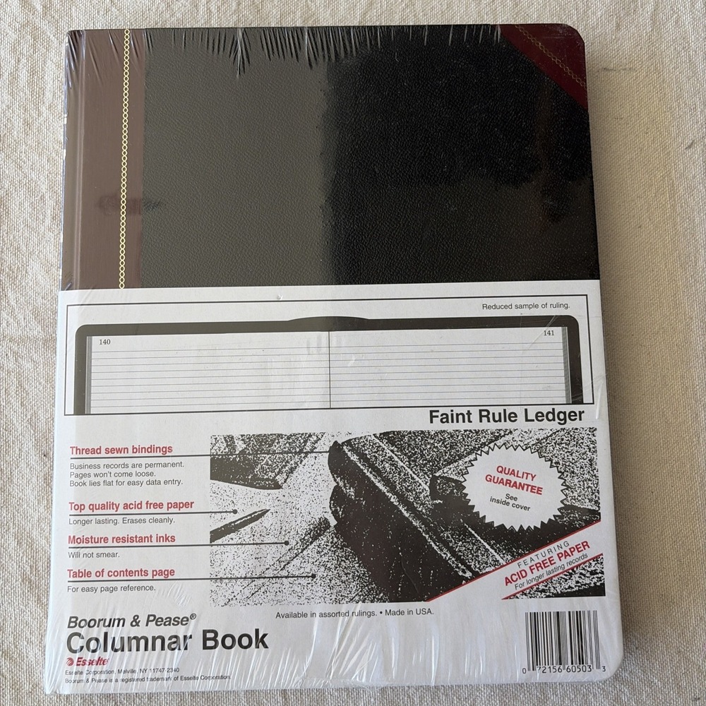 Boorum & Pease 1602 1/2 Series Bound Faint Rule Books, 300 Sheets, Thread Sewn